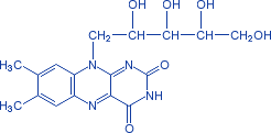 Химическая формула витамина B2 - рибофлавин