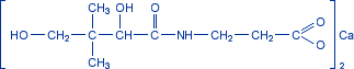 Химическая формула витамина B5 - (пантотеновая кислота, пантотенат кальция)
