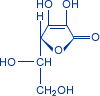 Химическая формула витамина C (аскорбиновая кислота)